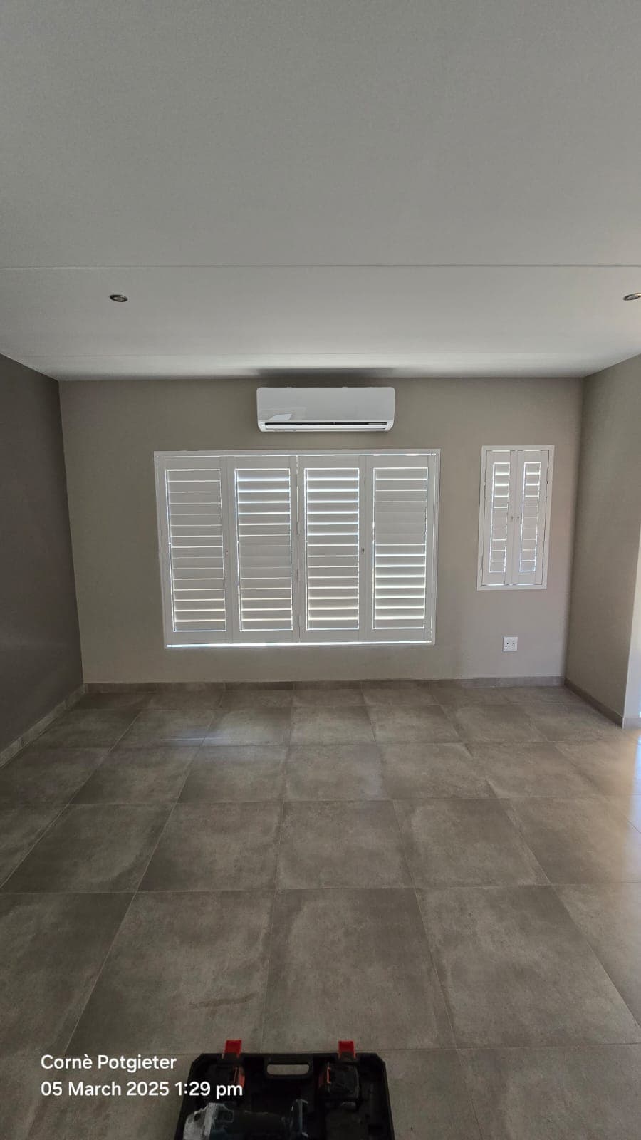 Split unit installed — domestic AC